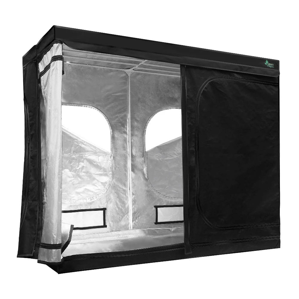 Grow Tent 240x120x200CM Hydroponics Kit Indoor Plant Room Black - Nurns