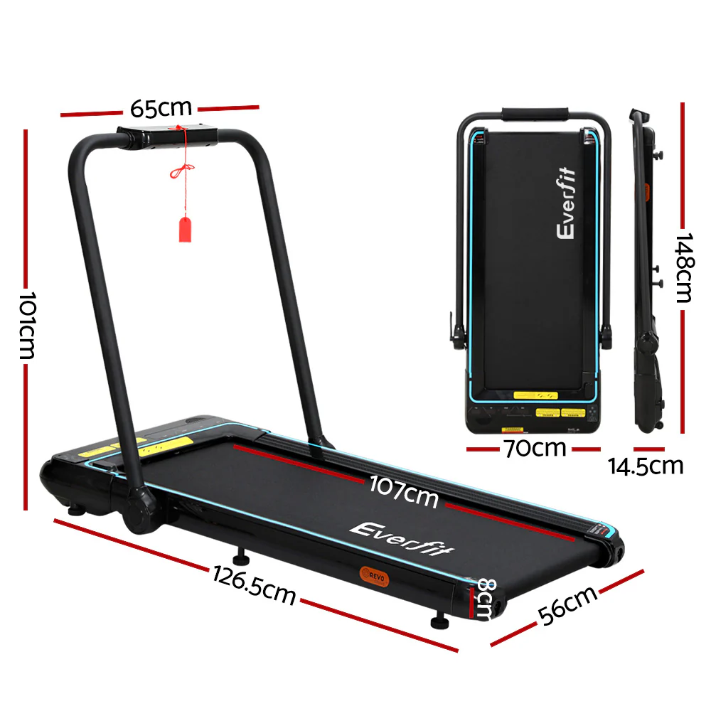Everfit Treadmill Electric Walking Pad Under Desk Home Gym Fitness 420mm Remote - Nurns