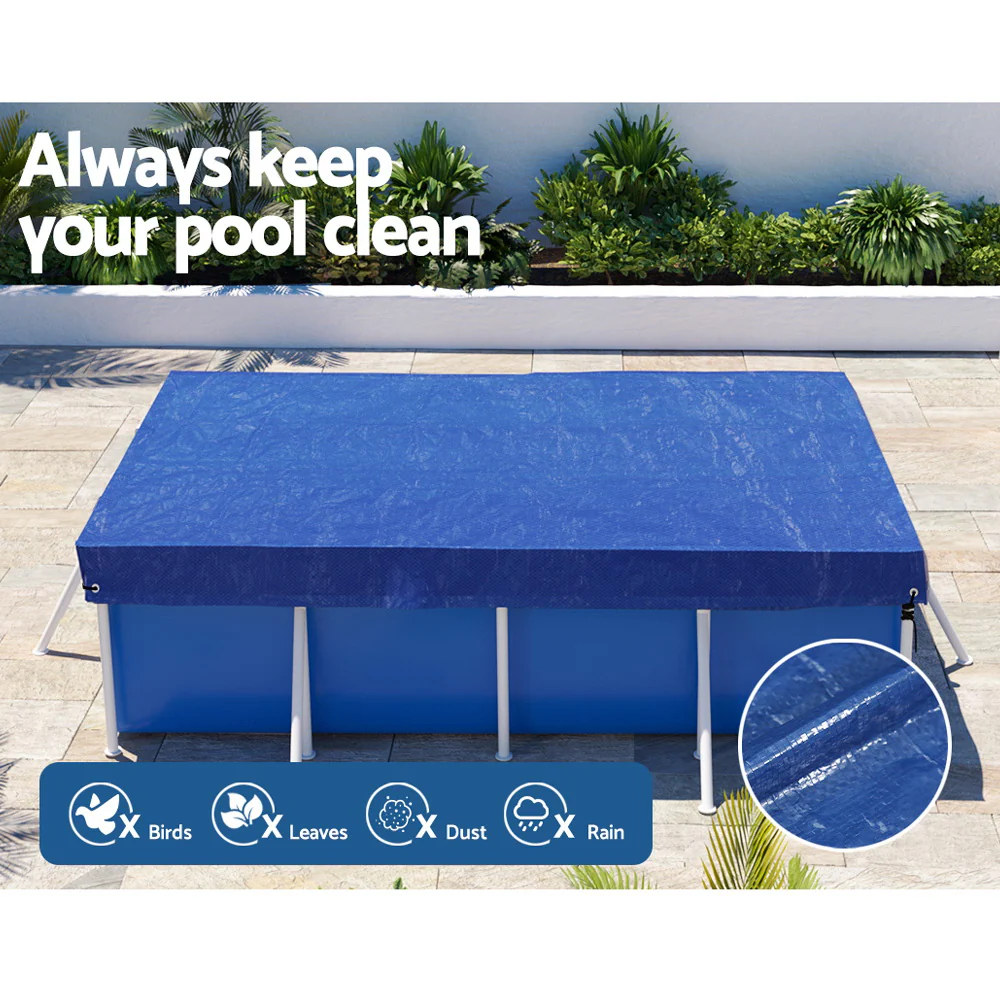 Pool Cover 3x2m Above-ground Swimming Pool Blanket Blue - Nurns