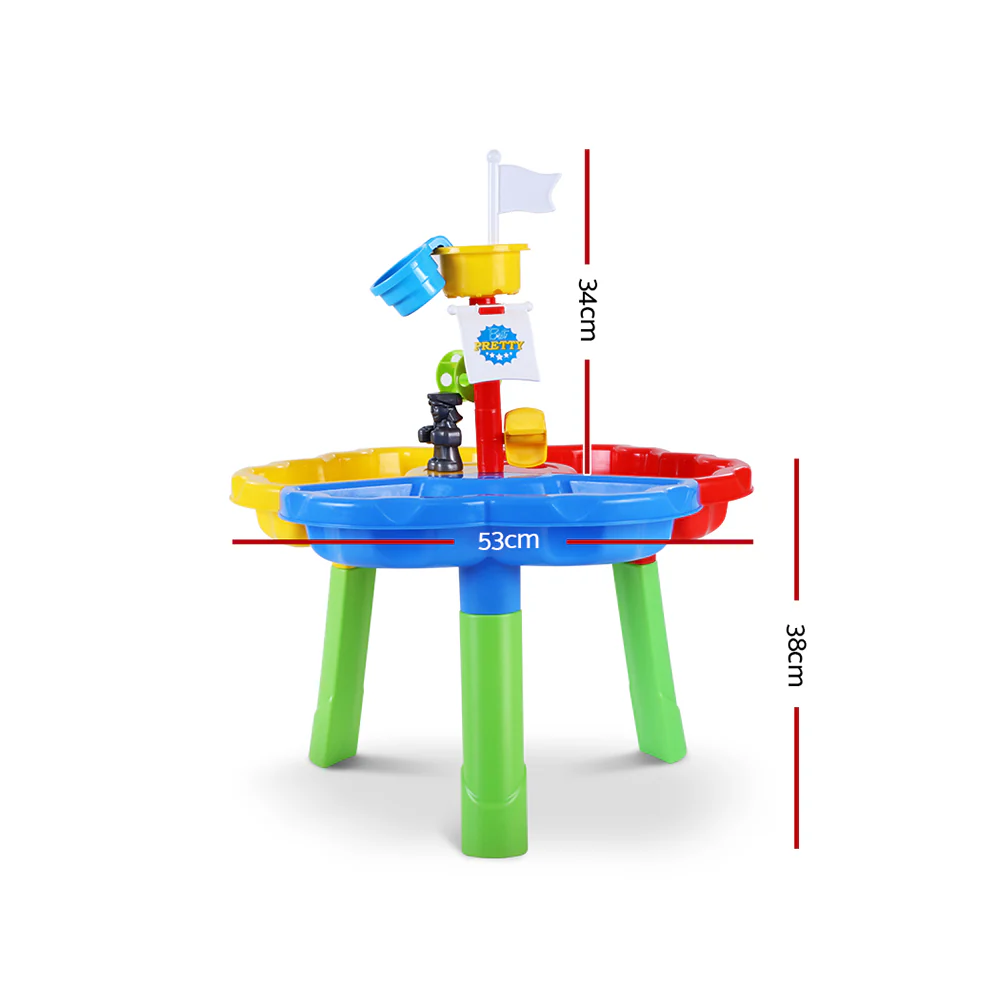 Kids Sandpit Pretend Play Set Outdoor Sand Water Table Beach Toy - Nurns