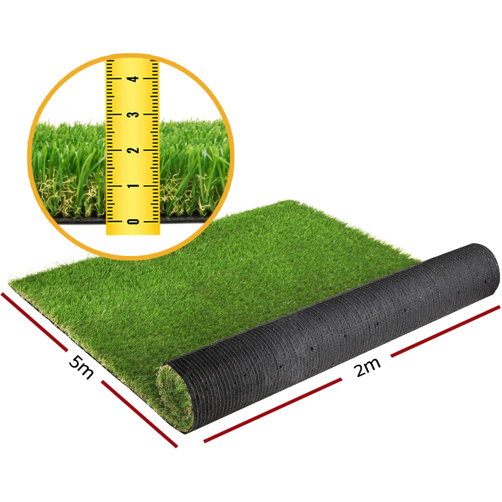 Primeturf Artificial Grass 20mm 2mx5m Synthetic Fake Lawn Turf Plastic Plant 4-coloured - Nurns