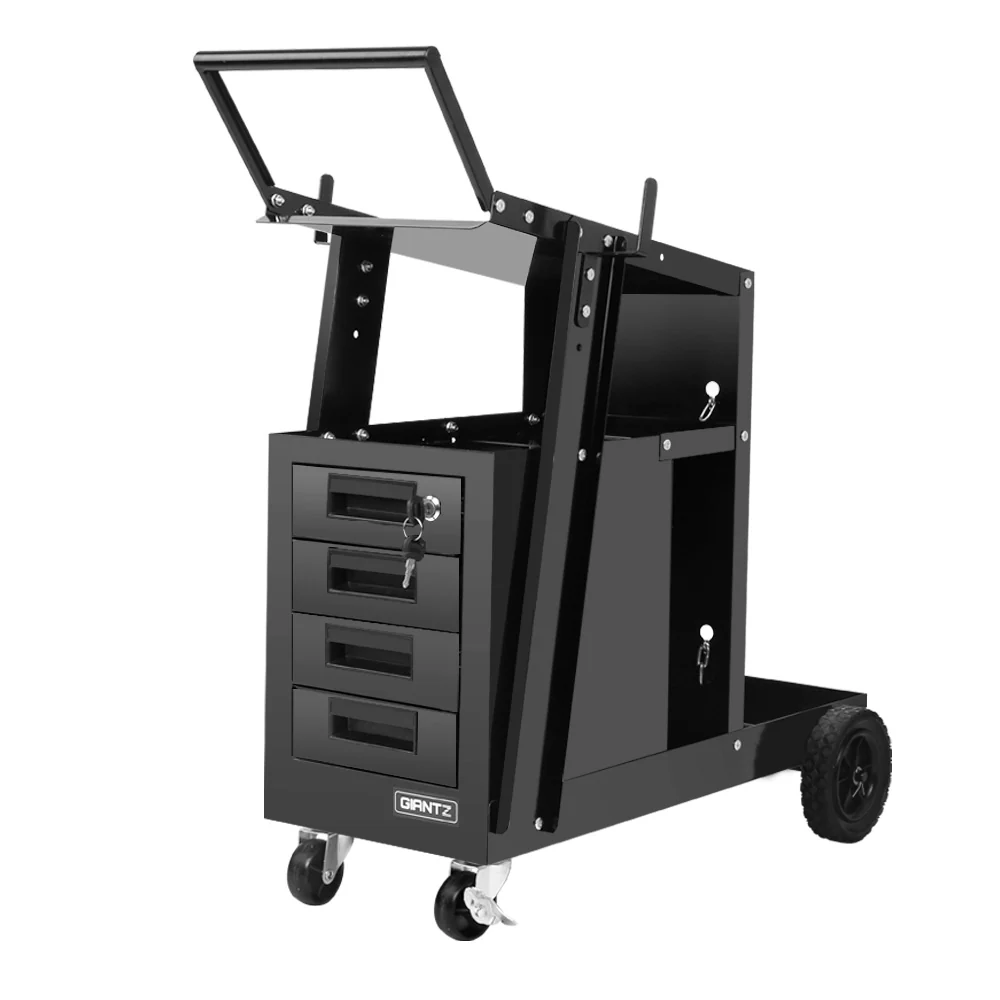 4 Drawer Welding Trolley - Black - Nurns