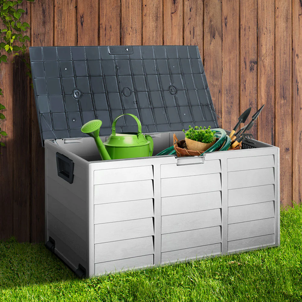 290L Outdoor Storage Box - Grey - Nurns