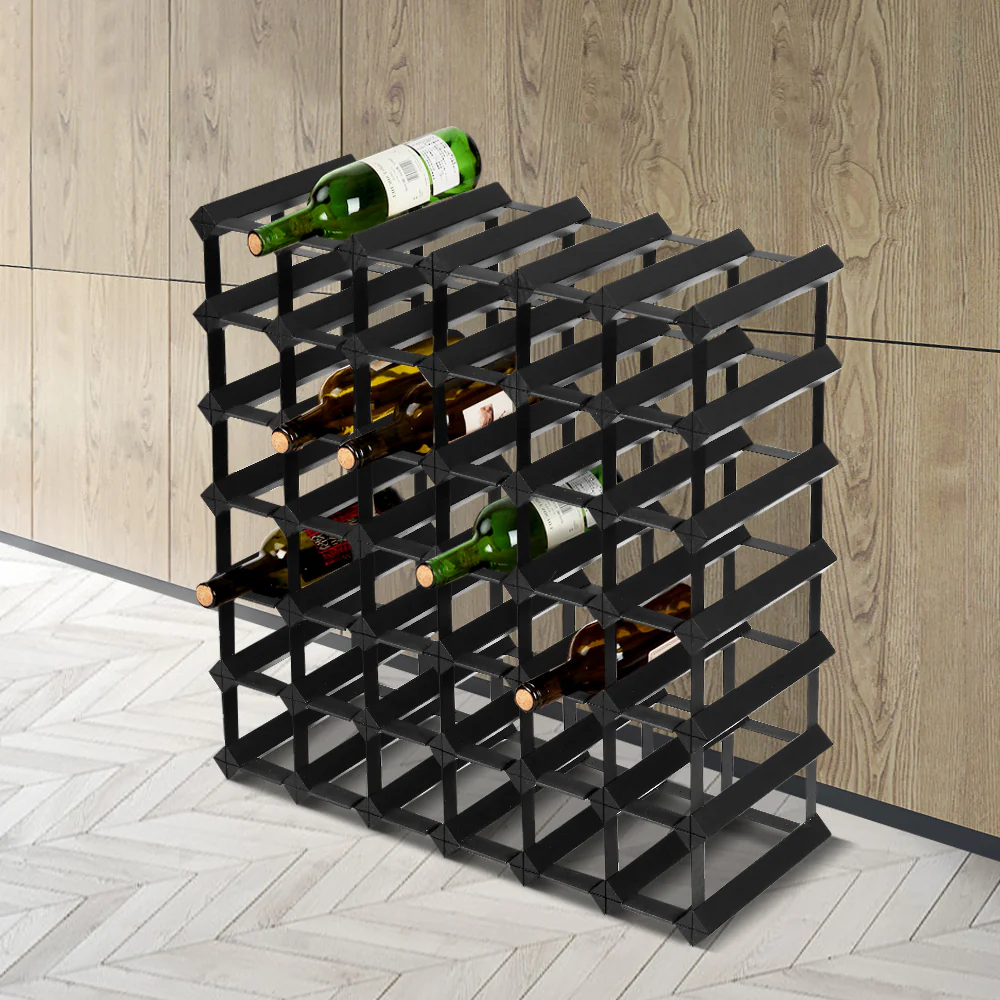 42 Bottle Wine Rack Black - Nurns