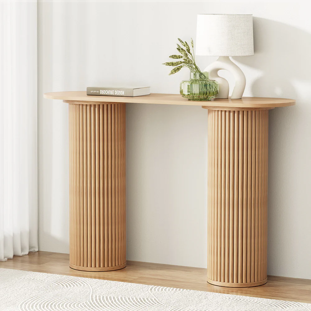 115cm Console Table Oval - Pine - Nurns