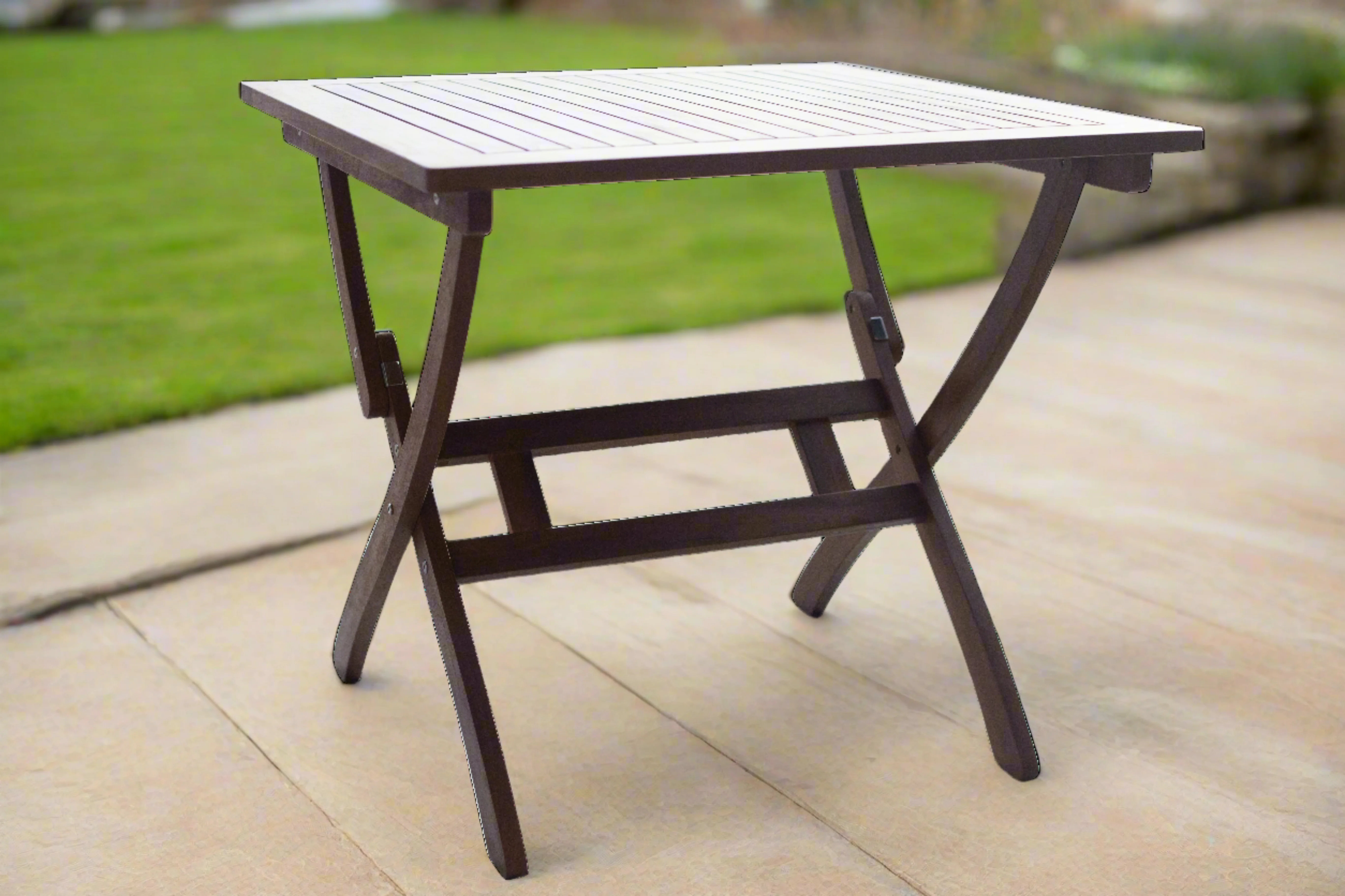 Marley Folding Square Table - Black - Nurns