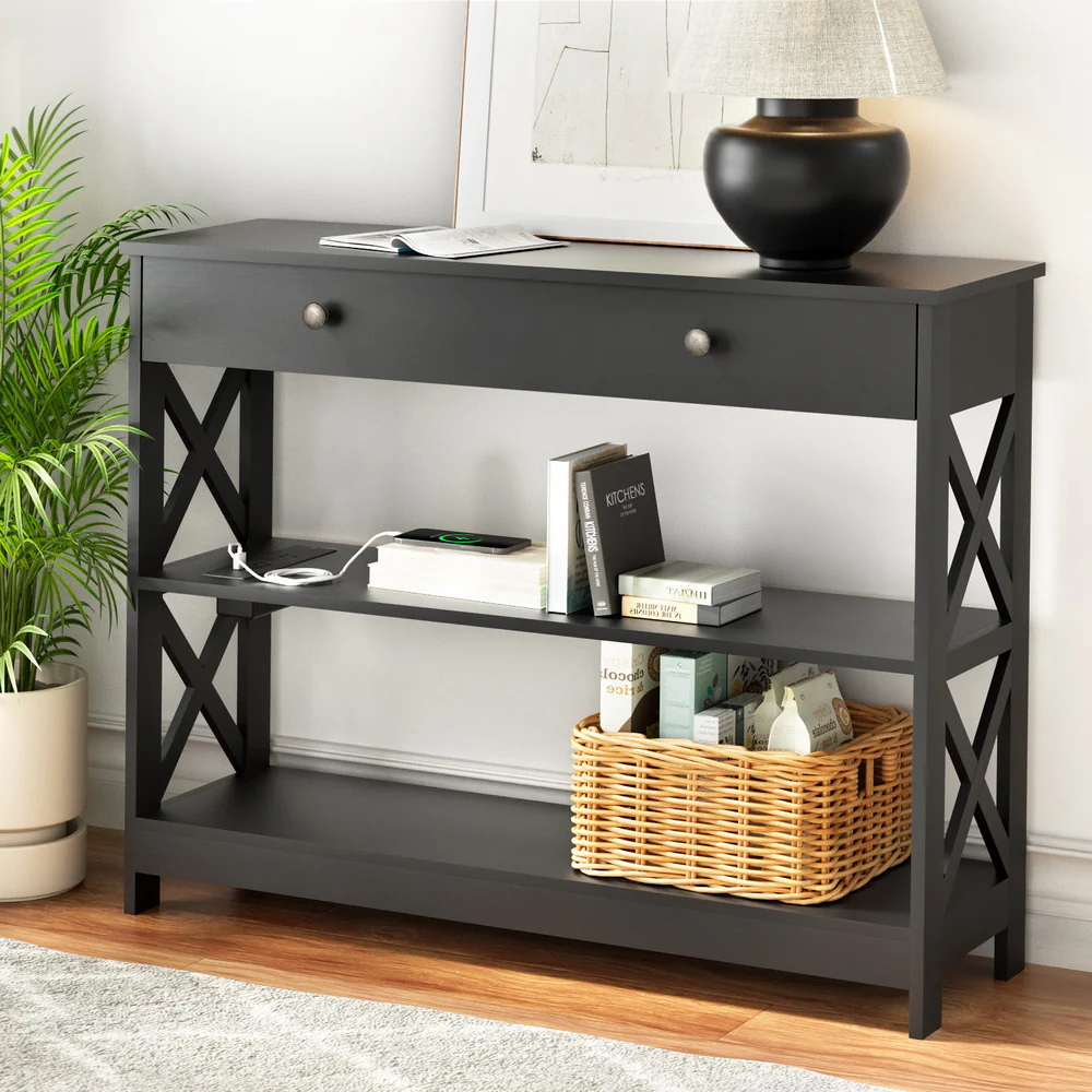 Console Table 3-tier USB Outlets - Nurns