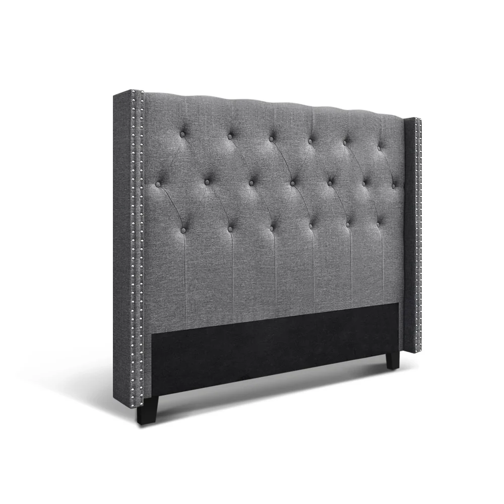 Bed Headboard Fabric - Grey Queen - Nurns