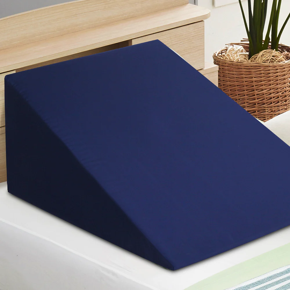 Set of 2 Wedge Pillow - Blue - Nurns