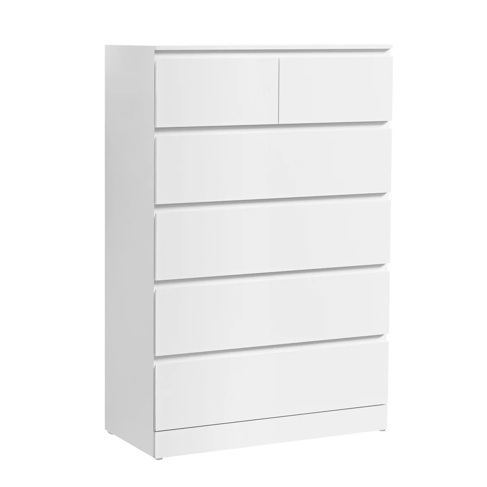 Artiss 6 Chest of Drawers - White - Nurns