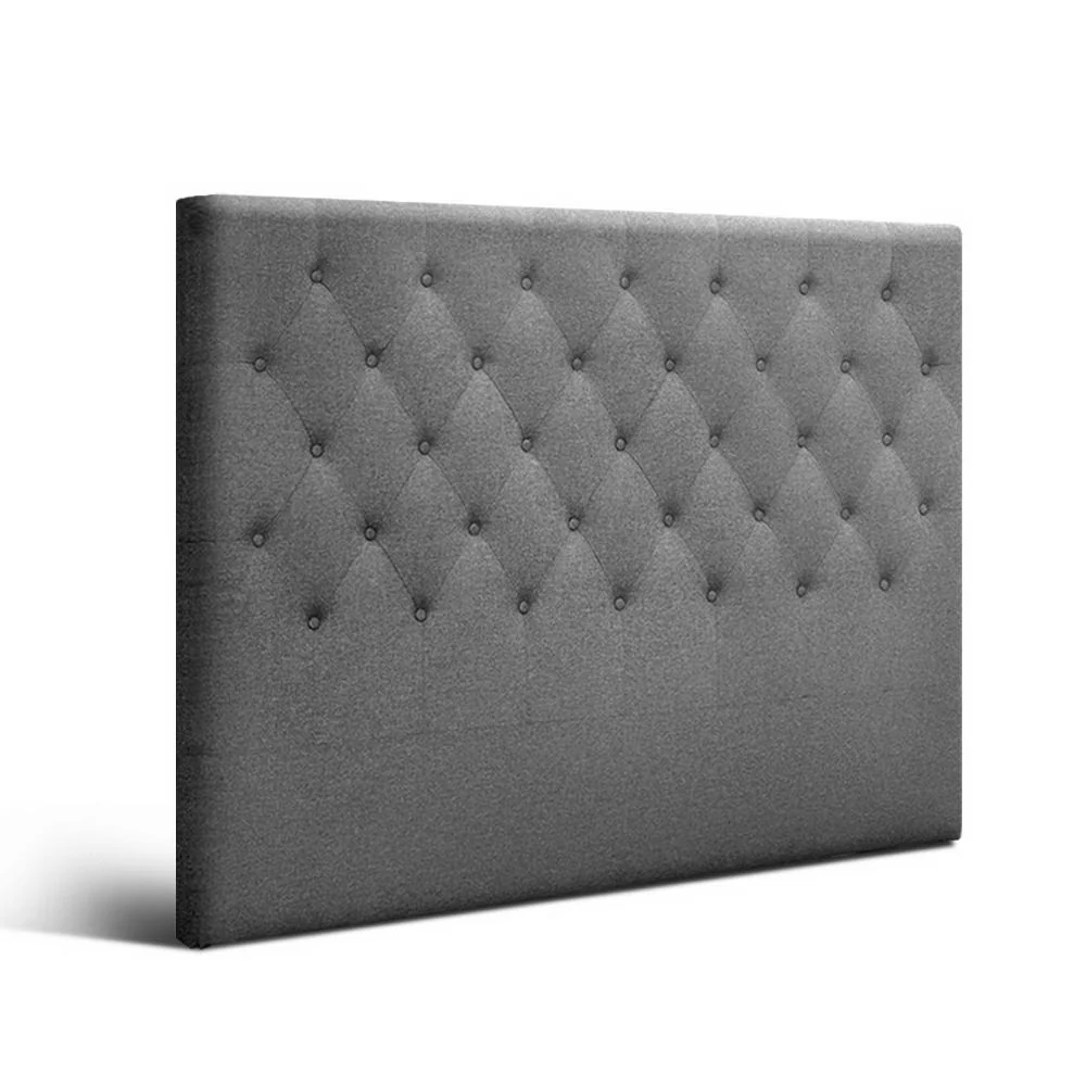 Bed Headboard Fabric - Grey Queen - Nurns