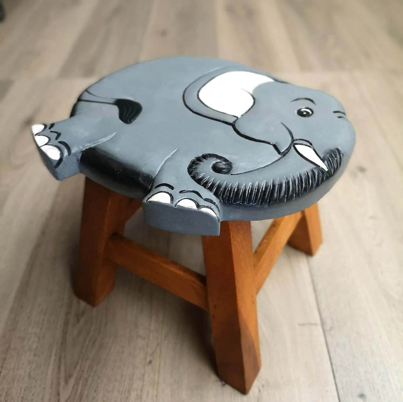 Kids Wooden Stool Elephant - Nurns