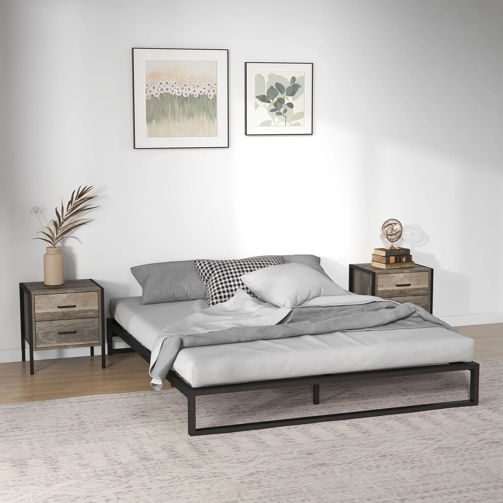 Tamie Metal Bed Base - King - Nurns