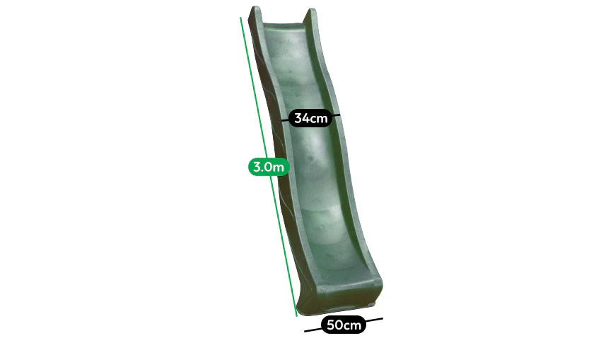 Kids 3.0m Slide - Green - Nurns