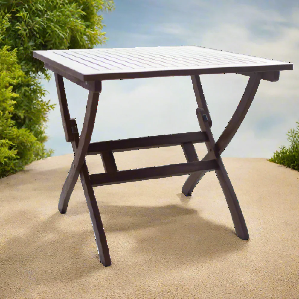 Marley Folding Square Table - Black - Nurns