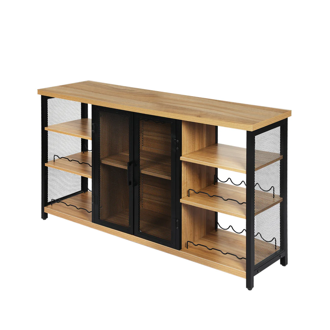 Bar Cabinet Buffet Sideboard - Oak - Nurns