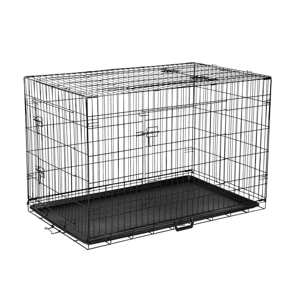 Dog Cage 42inch Pet Cage - Black - Nurns