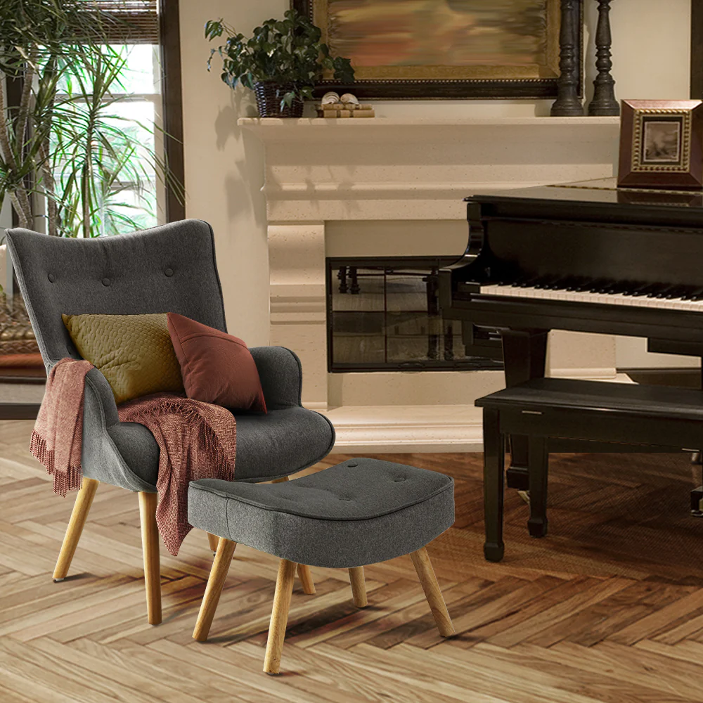 Lounge Accent Chair - Charcoal - Nurns