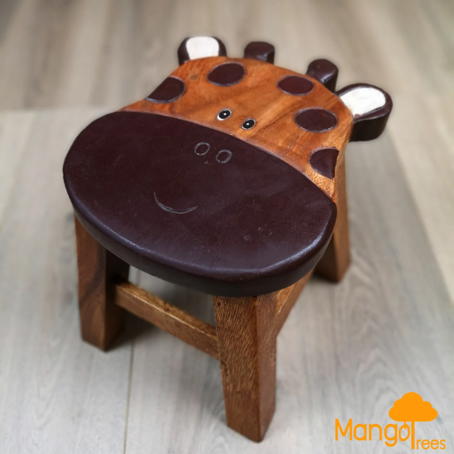 Kids Wooden Stool Giraffe - Nurns