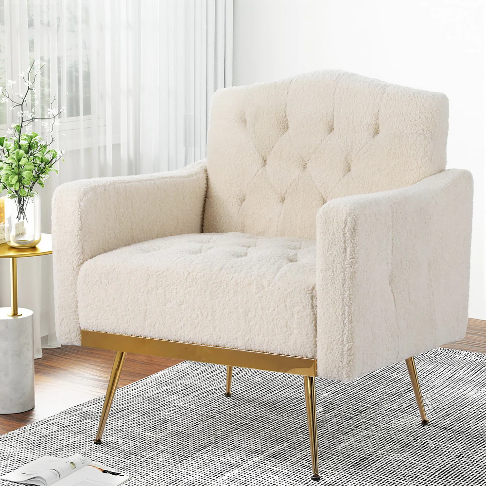 Armchair Bouclé - Beige - Nurns