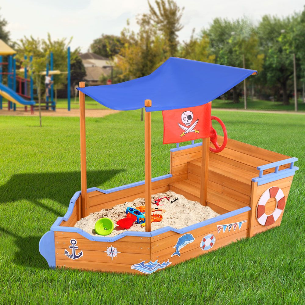Boat Sand Pit With Canopy - Nurns