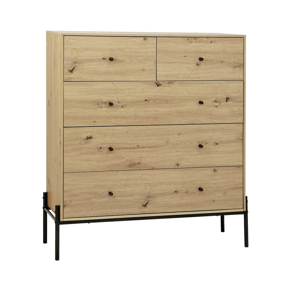 Artiss 5 Chest of Drawers - Pine - Nurns