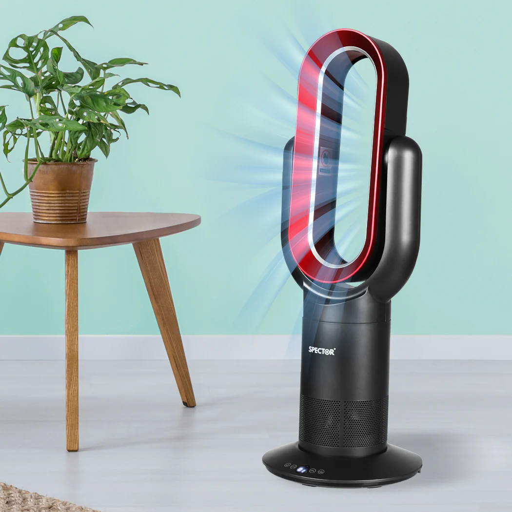 Bladeless Fan Cooler Heater - Red - Nurns